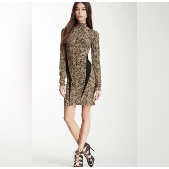 Free People night play ginger jacquard open back dress - Picture 1 of 5